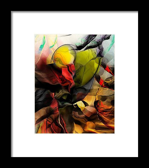 Fine Art Framed Print featuring the digital art Abstraction 122614 by David Lane