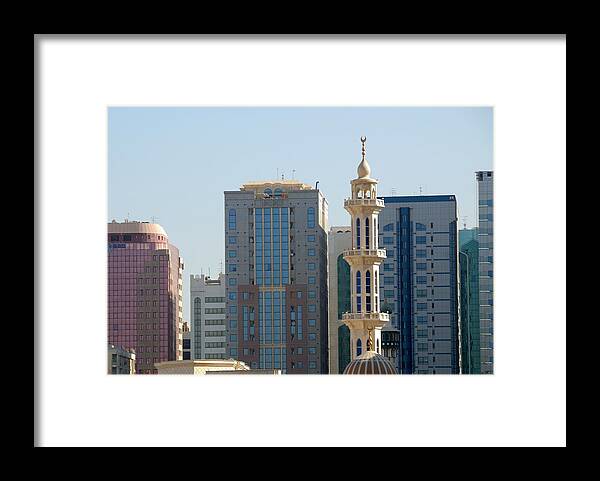 Abu Dhabi Framed Print featuring the photograph Abu Dhabi City Center by Steven Richman