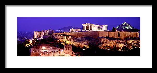 Photography Framed Print featuring the photograph Acropolis, Athens, Greece by Panoramic Images