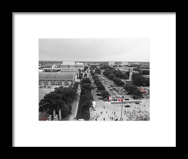Unl Framed Print featuring the photograph Across Campus by Caryl J Bohn