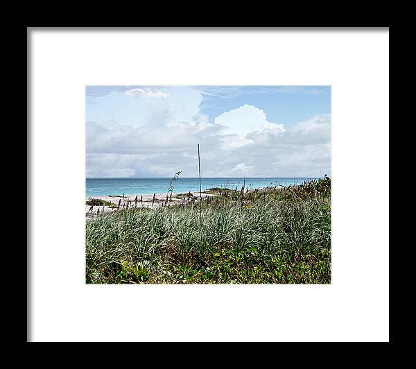 Beach Framed Print featuring the photograph Across the Dunes at Hobe Sound by Judy Hall-Folde