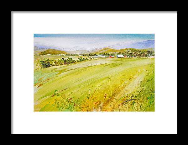 Fields Framed Print featuring the painting Across the Field by P Anthony Visco