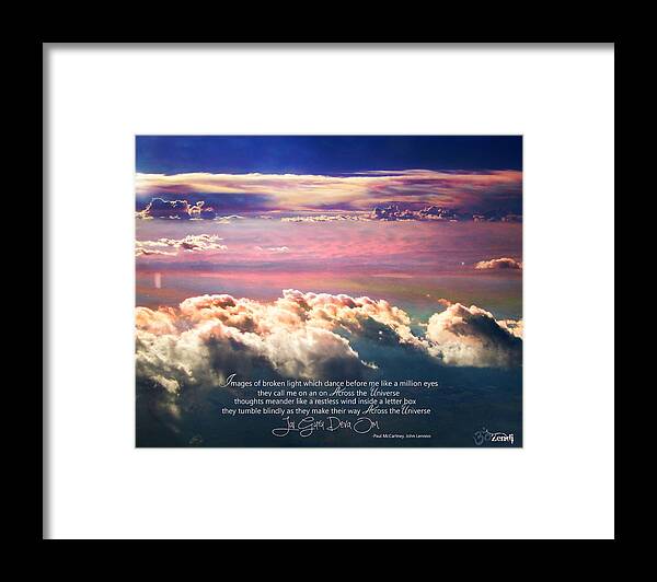 Clouds Framed Print featuring the photograph Across the Universe by Cindy Greenstein