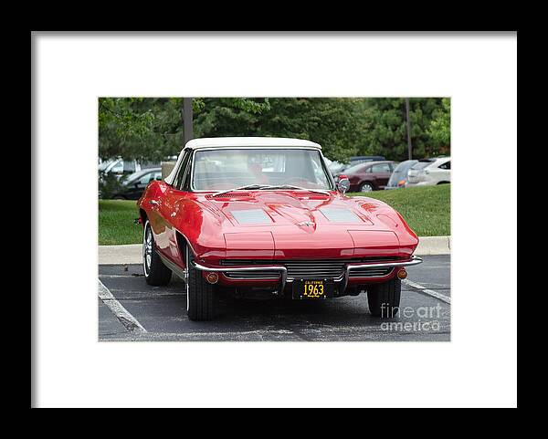 Action Photo Framed Print featuring the photograph Action Photo Original Prints Vintage Muscle Cars 63 Vette by Action