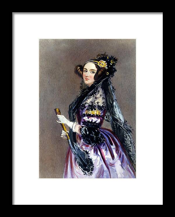 Chalon Framed Print featuring the painting Ada Lovelace by Mountain Dreams