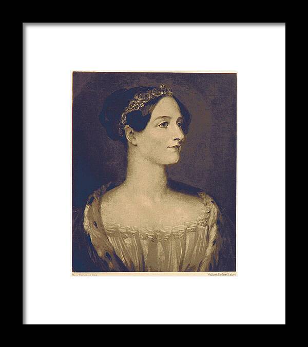 Science Framed Print featuring the photograph Ada Lovelace, English Mathematician by British Library