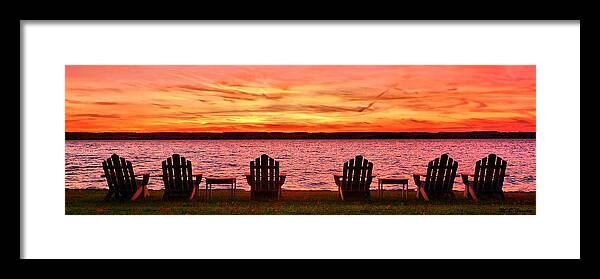 Ny Framed Print featuring the photograph Adirondack Panorama by Mitchell R Grosky
