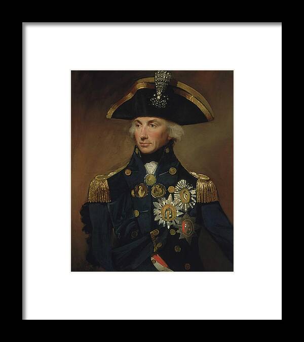 Horatio Nelson Framed Print featuring the painting Admiral Horatio Nelson by War Is Hell Store