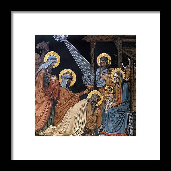 Magi Framed Print featuring the photograph Adoration of the Magi by Munir Alawi
