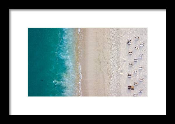 Scenics Framed Print featuring the photograph Aerial beach view by Carlos Sanchez Pereyra