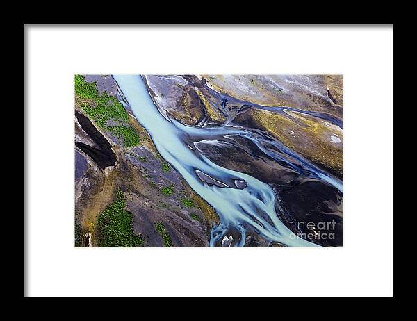 Aerial Photo Framed Print featuring the photograph Aerial Photo Of Iceland by Gunnar Orn Arnason