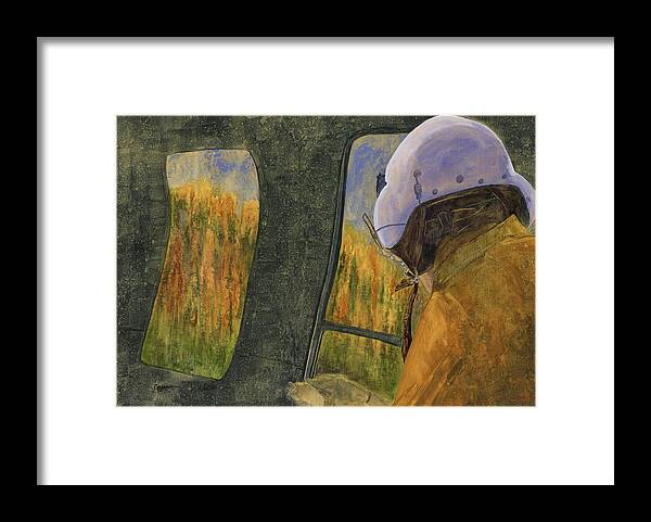 Fire Framed Print featuring the painting Aerial Recon by Tonja Opperman