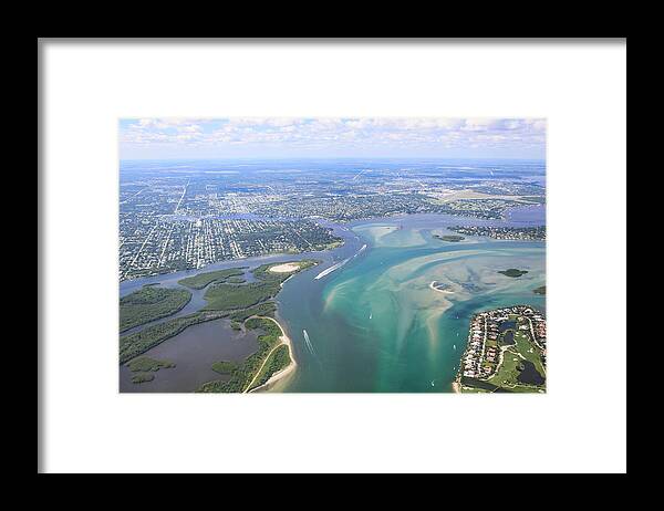 Tranquility Framed Print featuring the photograph Aerial View of Eastern South Florida Coastline by Crystal Bolin Photography