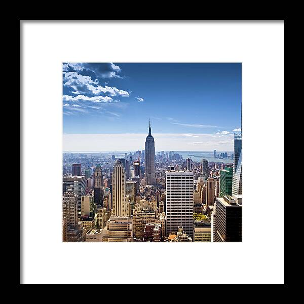 Lower Manhattan Framed Print featuring the photograph Aerial View Of Manhattan, New York City by Pawel.gaul