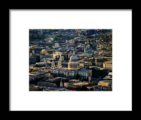 Outdoors Framed Print featuring the photograph Aerial View Of St Pauls Cathedral by Doug Armand