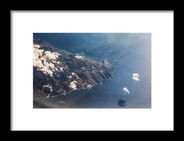 Outdoors Framed Print featuring the photograph Aerial View Of The Greece Coastline by Reynold Mainse