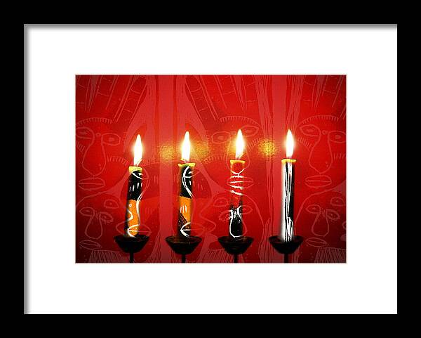 Candles Framed Print featuring the photograph African Candles by Lynn Hansen