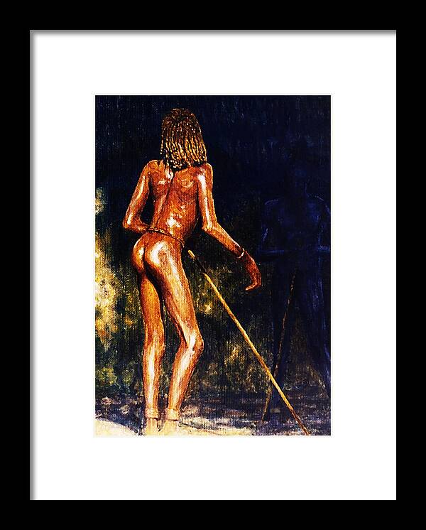 Africa Framed Print featuring the painting African Lady by Hartmut Jager