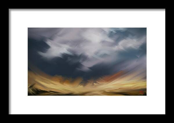 Oils Paint Framed Print featuring the digital art Tempest by Vincent Franco