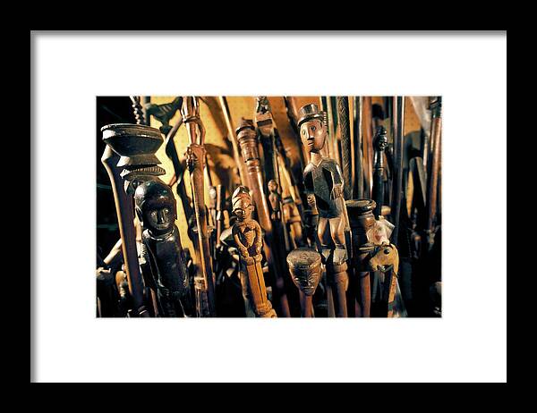 Walking Stick Framed Print featuring the photograph African Walking Sticks by Patrick Landmann/science Photo Library