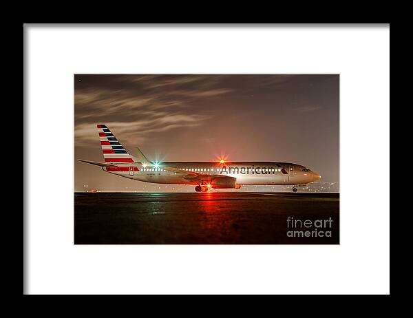 Boeing. 737 Framed Print featuring the photograph After Hours by Alex Esguerra