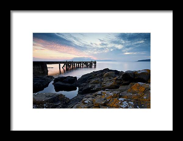 Landscape Framed Print featuring the photograph After sun at Portencross by Stephen Taylor
