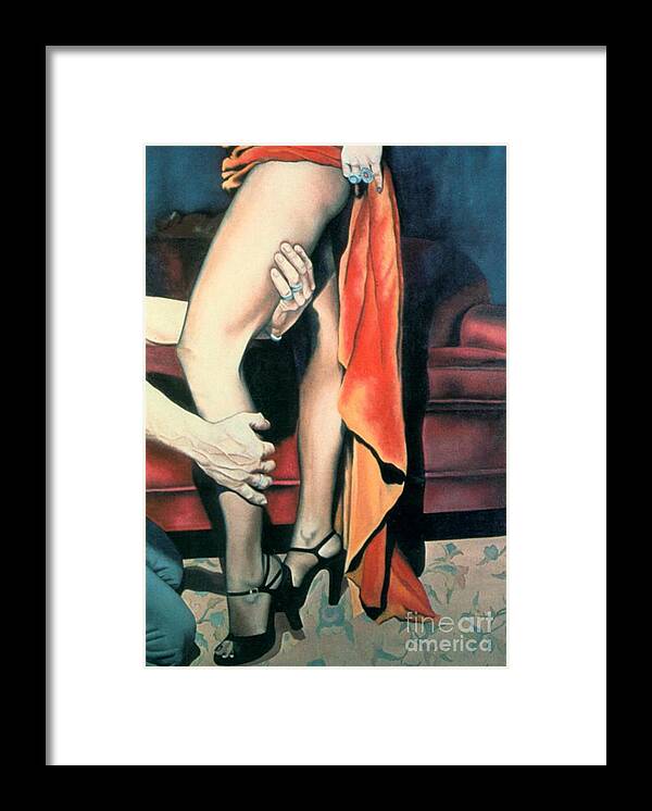 Feminine Framed Print featuring the painting After the Ball by Mary Ann Leitch