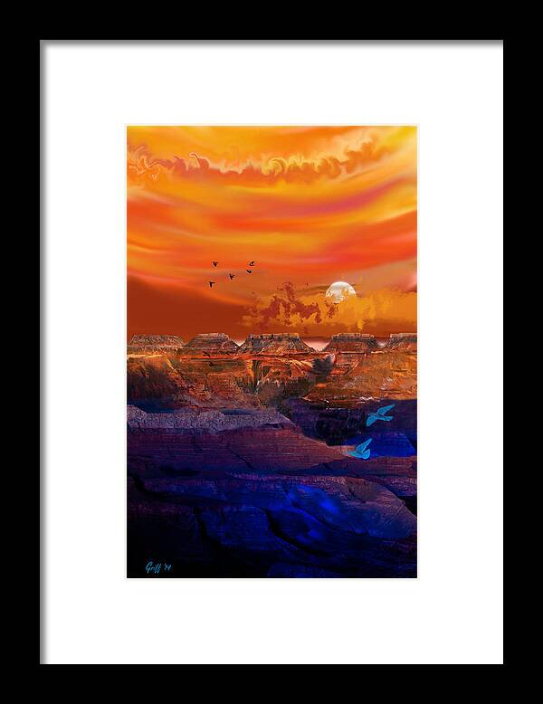 Grand Canyon Framed Print featuring the digital art After the Storm by J Griff Griffin