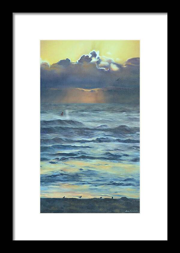Landscape Framed Print featuring the painting After the Storm by Lori Brackett