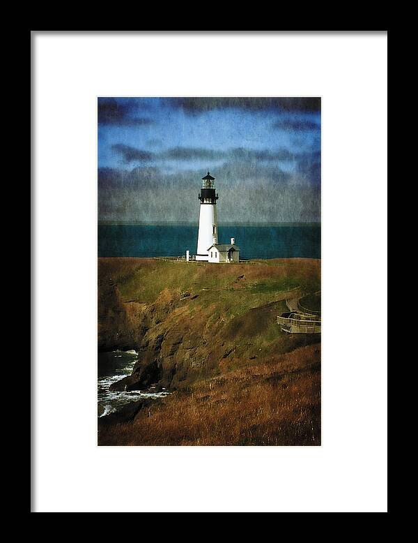 Lighthouses Framed Print featuring the photograph Afternoon At The Yaquina Head Lighthouse by Thom Zehrfeld