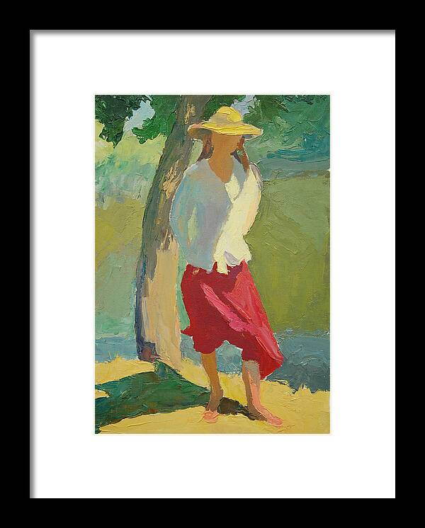 Impressionism Framed Print featuring the painting Afternoon sun by Christine Lytwynczuk