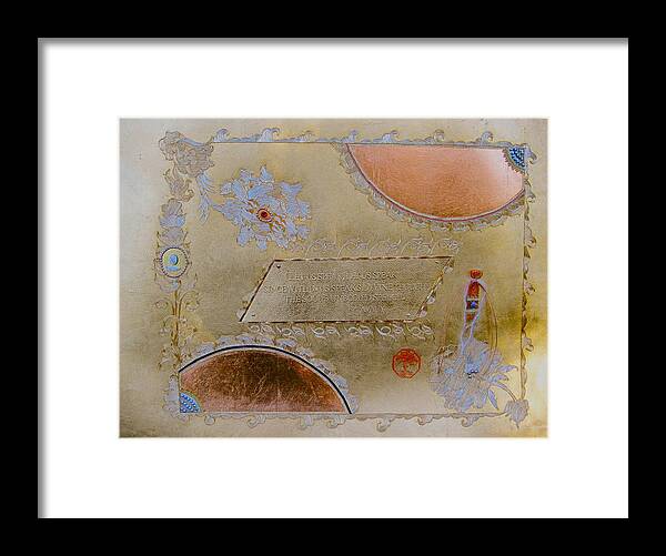 Abstraction Framed Print featuring the mixed media Again the Beginning by Dan A Barker