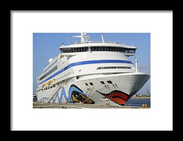 Aidavita Framed Print featuring the photograph AIDAvita at dock in Port Canaveral by Bradford Martin