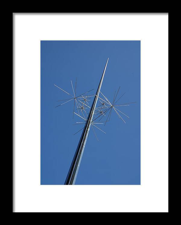 Air And Space Museum Framed Print featuring the photograph Air and Space Museum Art Spire by Kenny Glover