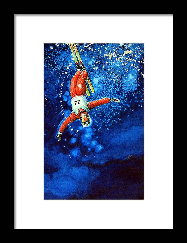 Sports Art Framed Print featuring the painting Air Force by Hanne Lore Koehler