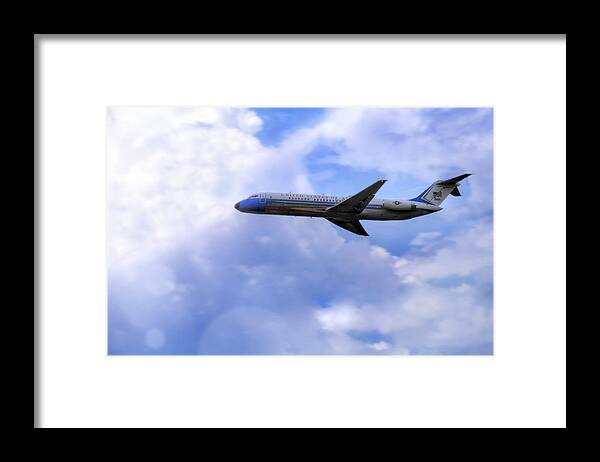 Air Force One Framed Print featuring the photograph Air Force One - McDonnell Douglas - DC-9 by Jason Politte
