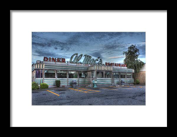 Al Macs Diner Framed Print featuring the photograph Al Mac's Diner by Andrew Pacheco
