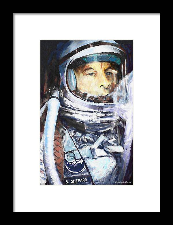 Space Framed Print featuring the digital art Alan Shepard by Douglas Castleman