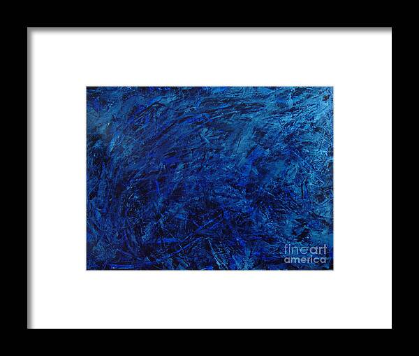 Abstract Framed Print featuring the painting Alans Call by Dean Triolo
