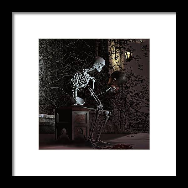 Hamlet Framed Print featuring the painting Alas Poor Yorick by Michael Cleere