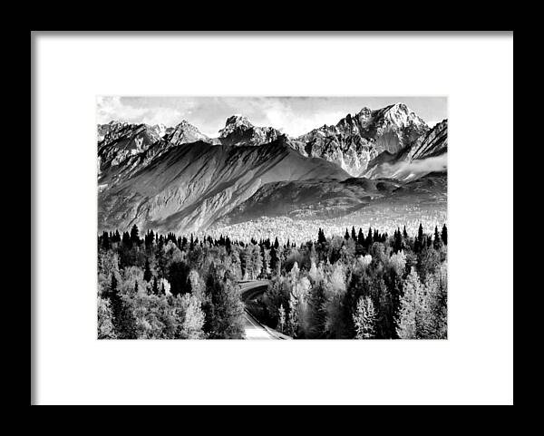 Mountains Framed Print featuring the photograph Alaskan Mountains by KATIE Vigil