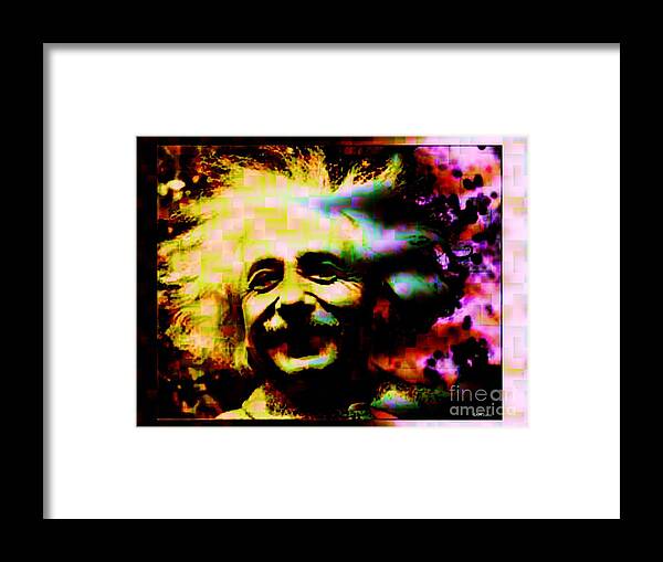 Fractal Art Framed Print featuring the digital art Albert Einstein - Why Is It That Nobody Understands Me - Yet Everybody Likes Me by Elizabeth McTaggart