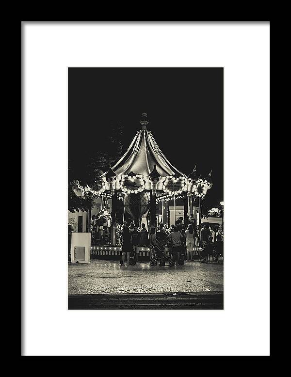 Street Framed Print featuring the photograph Albufeira Street Series - Merry-Go-Round by Marco Oliveira