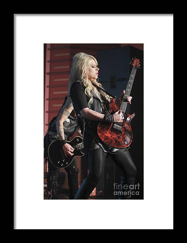 Hard Rock Framed Print featuring the photograph Orianthi Panagaris by Concert Photos