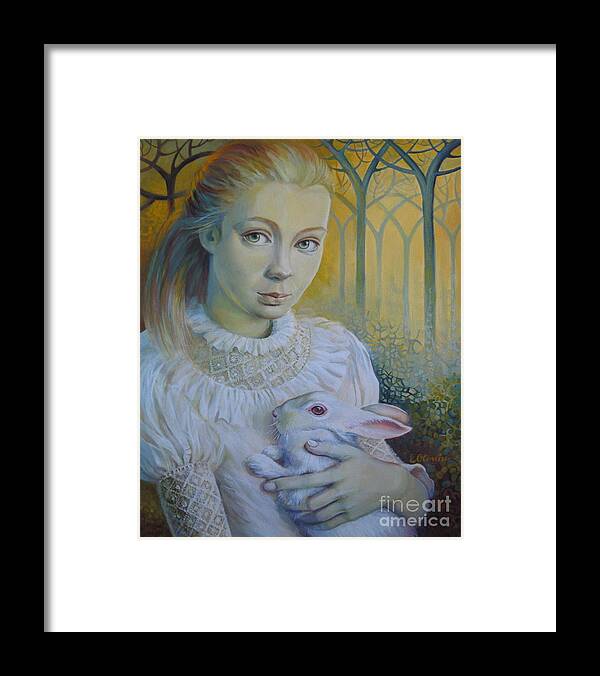 Alice Framed Print featuring the painting Alice by Elena Oleniuc