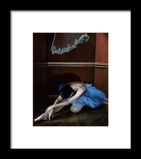 Beauty Framed Print featuring the photograph Alicia Markova In A Blue Tutu by Horst P. Horst