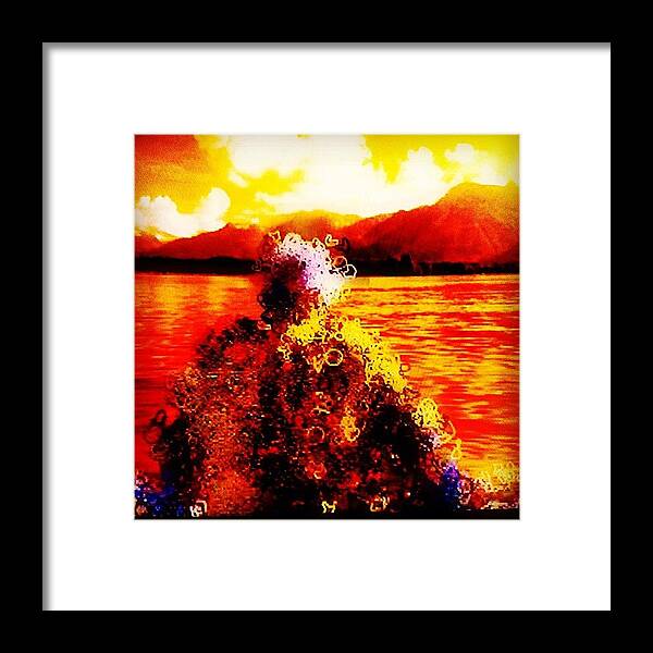 Instagramtags Framed Print featuring the photograph Alien Dissolves Himself In The Ancient by Urbane Alien