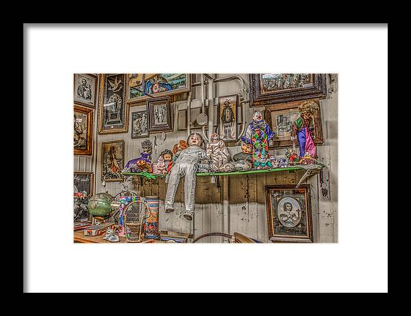 Antique Dolls Framed Print featuring the photograph All By My Shelf by Ray Congrove