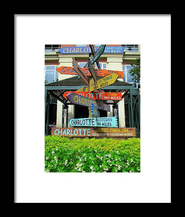 Sign Framed Print featuring the photograph All Charlottes by Randall Weidner