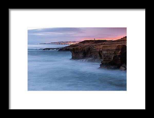 Sunset Cliffs Framed Print featuring the photograph All Night by Chuck Jason